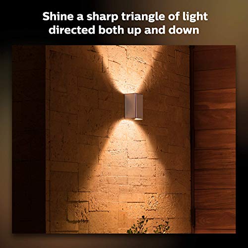 Philips Hue White and Color Ambiance Resonate - Wall lamp - LED x 2 - 8 W (equivalent 49 W) - 2000-6500 K - stainless steel