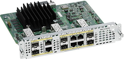 Cisco SM-X-6X1G Gigabit Ethernet Service Module - Expansion module - Gigabit Ethernet x 6 + Gigabit SFP x 6 - for Cisco 4451-X