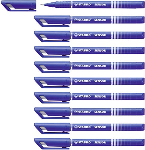Best Value Fineliner - STABILO SENSOR F Box of 10 Blue