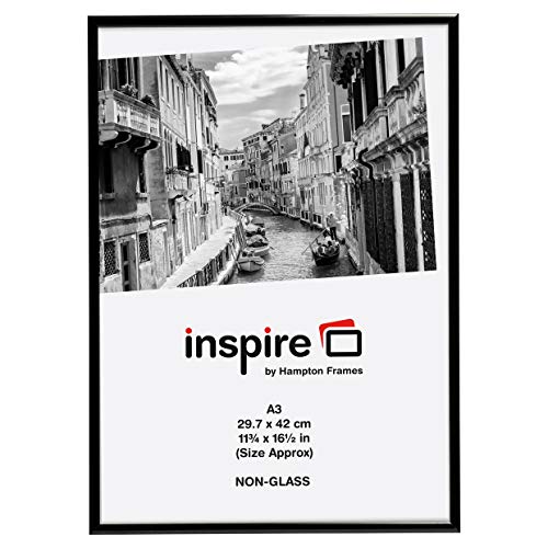 Best Value Hampton Frames - PAAFA3BBLK - A3 Aluminum Photo Frame, Black, 29.7 x 42 cm