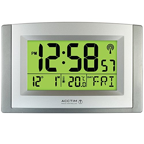 Best Value Acctim Stratus Smartlite Wall/Desk Clock, Silver