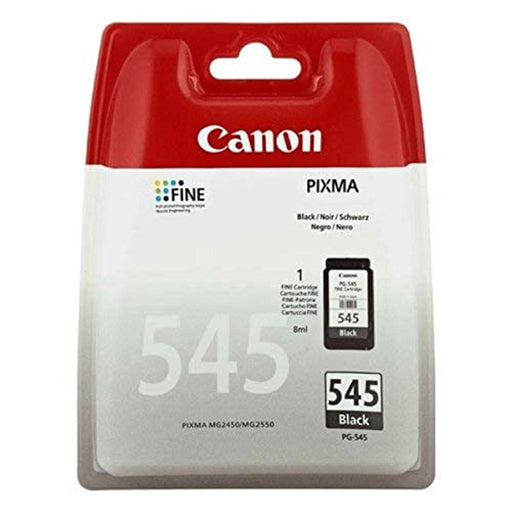 Canon PG-545 - 8287B004 - 1 x Black - Blister with security - Ink Cartridge - For PIXMA iP2850,MG2450,MG2550,MG2555,MG2950,MG2950S,MX495