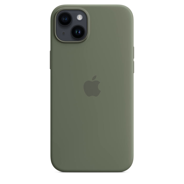 Apple - Back cover for mobile phone - MagSafe compatibility - silicone - olive - for iPhone 14 Plus