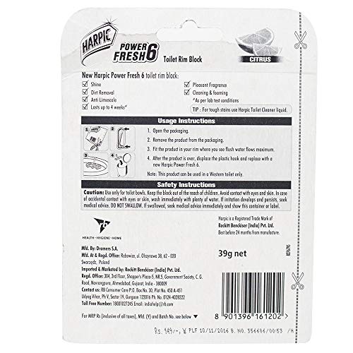 Toilet Block Harpic Active Fresh Sparkling Citrus