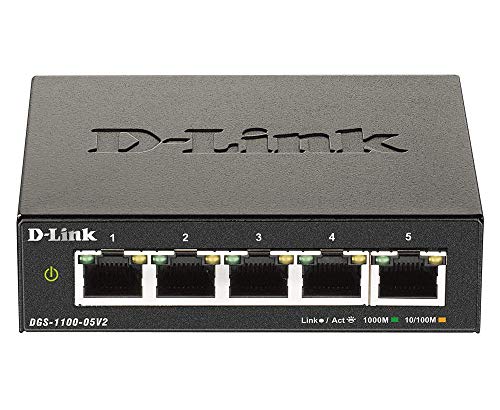 D-Link DGS 1100-05V2 - Switch - smart - 5 x 10/100/1000 - desktop - AC 100/240 V