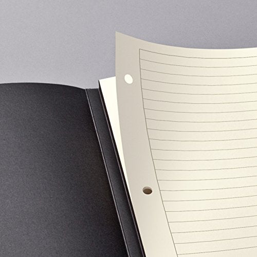 Sigel CONCEPTUM A4 Casebound Hard Cover Notepad 4 Hole Punched Ruled 120 Detachable Pages Black CO801