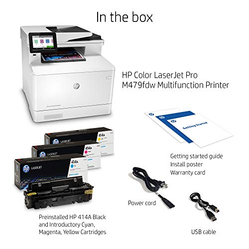 HP Color LaserJet Pro MFP M479fdw - Multifunction printer - colour - laser - Legal (216 x 356 mm) (original) - A4/Legal (media) - up to 27 ppm (copying) - up to 27 ppm (printing) - 300 sheets - 33.6 Kbps - USB 2.0, LAN, Wi-Fi(n), USB host