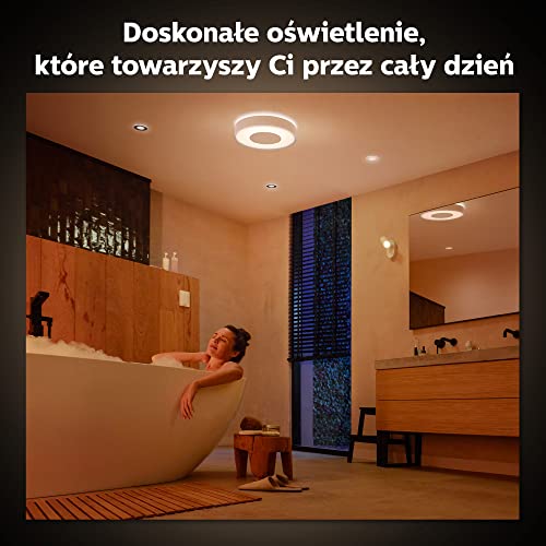 Philips Hue White and Color Ambiance Xamento M - Ceiling lamp - LED - 33.5 W - class G - warm to cool white light - 2000-6500 K - white