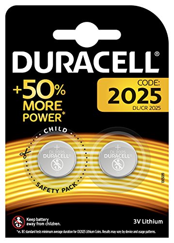 Best Value Duracell Specialty 2025 Lithium Coin Battery 3V, pack of 2 (DL2025/CR2025)
