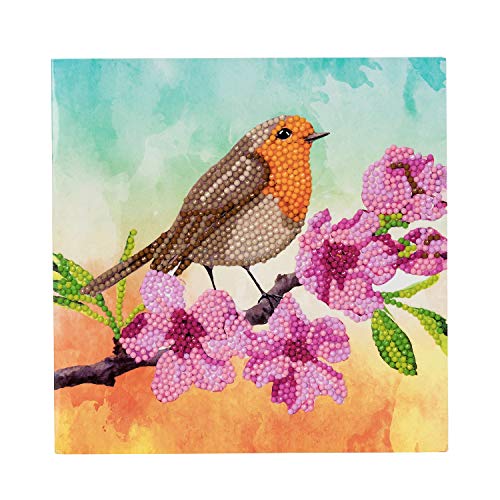 Crystal Art Robin 18 x 18cm Card CCK-A18