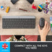 Logitech Slim Wireless Combo MK470 - Keyboard and mouse set - wireless - 2.4 GHz - QWERTY - UK - graphite