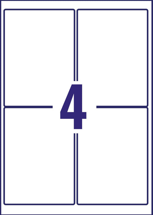 Best Value Avery Self Adhesive Parcel Shipping Labels, Inkjet Printers, 4 Labels Per A4 Sheet, 400 Labels, QuickDRY (J8169)