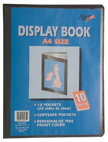 Best Value Tiger A4 black display book presentation folder - 10 pocket