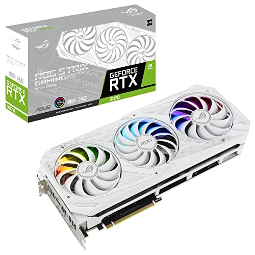 ASUS ROG-STRIX-RTX3070-8G-WHITE-V2 - Graphics card - GF RTX 3070 - 8 GB GDDR6 - PCIe 4.0 - 2 x HDMI, 3 x DisplayPort - white
