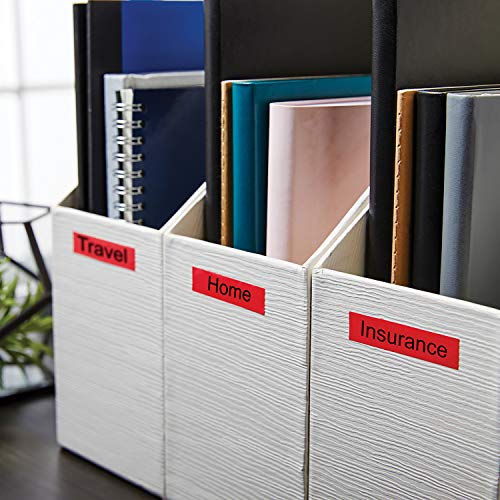 DYMO D1 Tape 12mm Black on Red