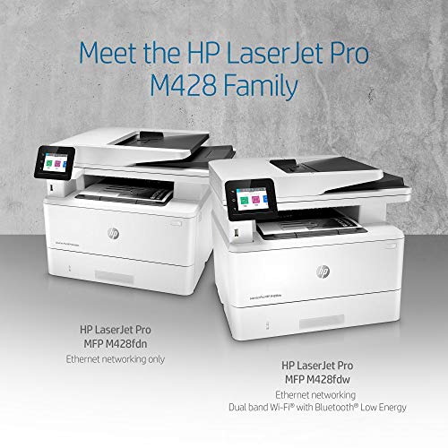 HP LaserJet Pro MFP M428fdw - Multifunction printer - B/W - laser - Legal (216 x 356 mm) (original) - A4/Legal (media) - up to 38 ppm (copying) - up to 38 ppm (printing) - 350 sheets - 33.6 Kbps - USB 2.0, Gigabit LAN, Wi-Fi(n), USB host