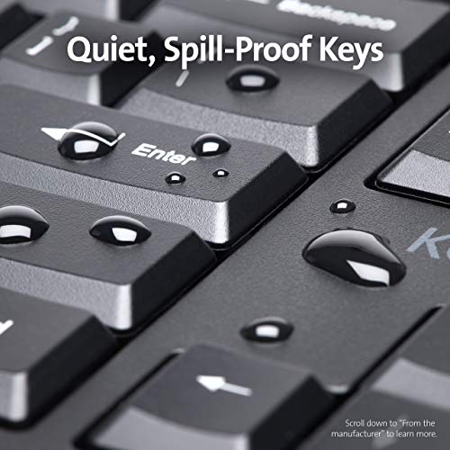 Kensington Pro Fit Ergo Wireless Keyboard - Keyboard - wireless - 2.4 GHz, Bluetooth 4.2 - UK - black