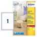 Best Value Avery L7784-25 Self-Adhesive Crystal Clear Transparent Labels, 1 Label Per A4 Sheet