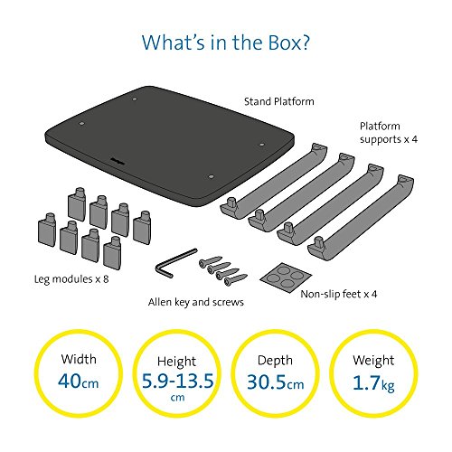 Kensington Monitor Stand Plus with SmartFit System - Monitor stand - black