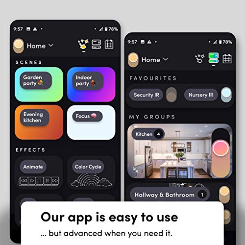 LIFX Nightvision - LED light bulb - shape: BR30 - E27 - 11.5 W (equivalent 75 W) - class F - multicolour/warm to cool white light - 1500-9000 K - white