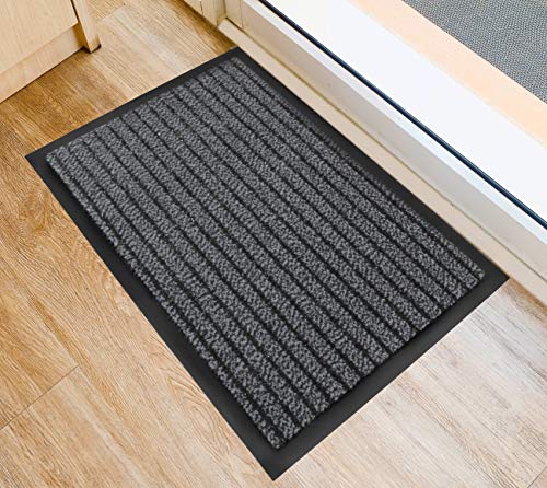 Doortex Ultimat Dirt Trapping Mat for Indoor Use 70% Micro 30% Polypropylene Fibres Rubber Vinyl Backing 90 x 150cm Grey FC490150ULTGR