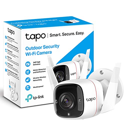 Tapo C310 - Network surveillance camera - outdoor - dustproof / weatherproof - colour (Day&Night) - 3 MP - 2304 x 1296 - 2304p - fixed focal - audio - wireless - Wi-Fi - GbE - H.264 - DC 9 V