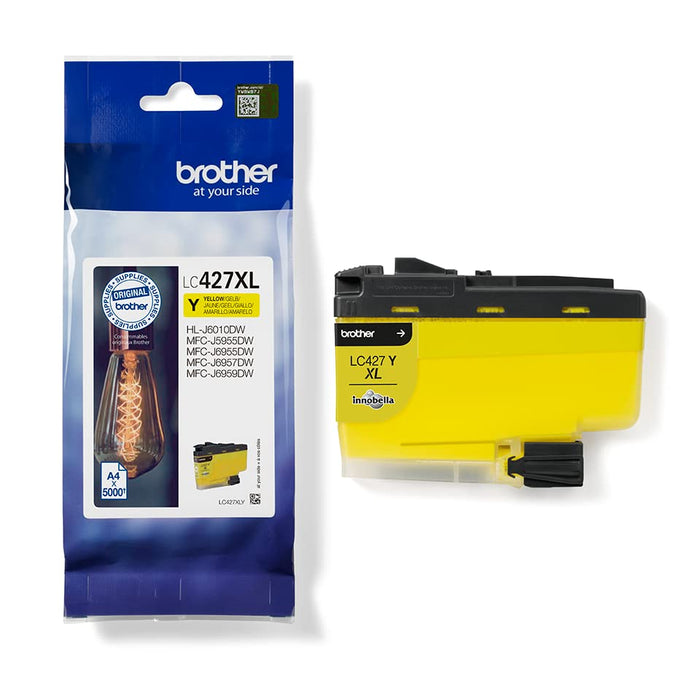 Brother LC427XLY - High capacity - yellow - original - ink cartridge - for Brother MFC-J4335, MFC-J4340, MFC-J4345, MFC-J4440, MFC-J4535, MFC-J4540