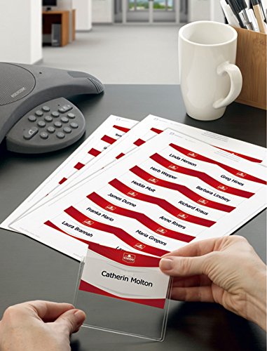 Best Value Avery L7418-25 Printable Double-Sided Name Badge Inserts, 8 Badges Per A4 Sheet