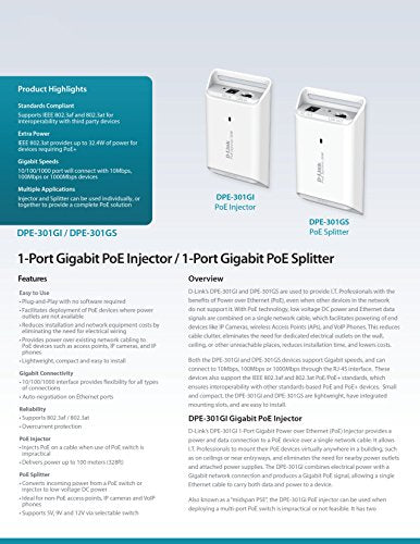 D-Link DPE-301GS - PoE splitter