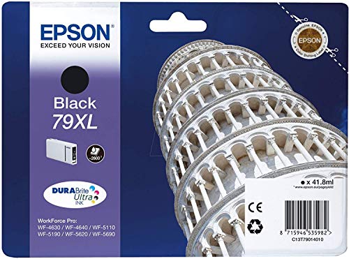 Epson 79XL - 41.8 ml - XL - black - original - ink cartridge - for WorkForce Pro WF-4630DWF, WF-4640DTWF, WF-5110DW, WF-5190DW, WF-5620DWF, WF-5690DWF