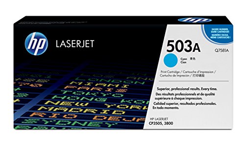 Best Value HP Q7581A 503A Original LaserJet Toner Cartridge, Cyan, Pack of 1