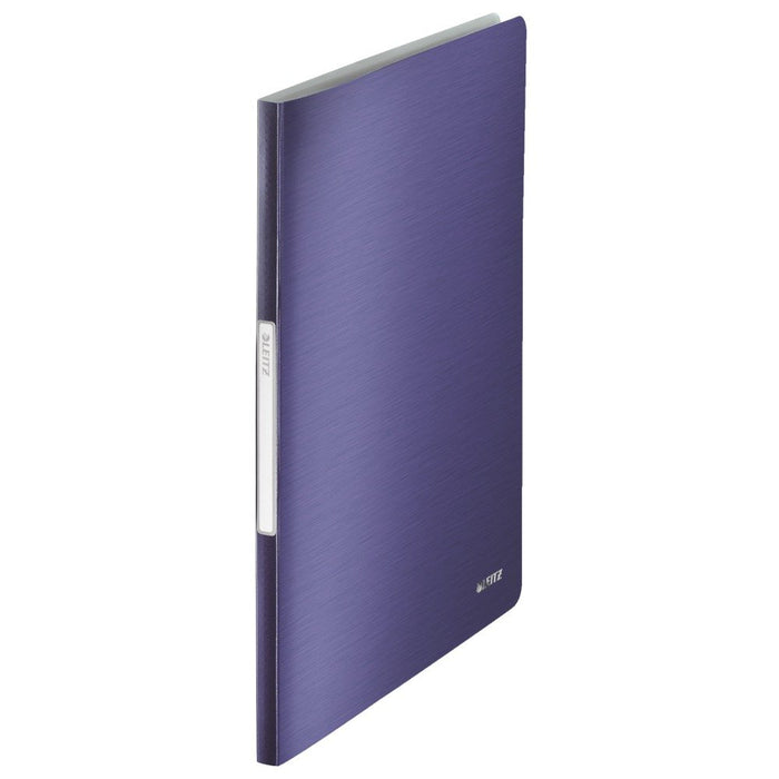 Best Value Leitz A4 Display Book, 20 Pockets, 40 Sheet Capacity, Transparent Pockets, Titan Blue, Style Range, 39580069