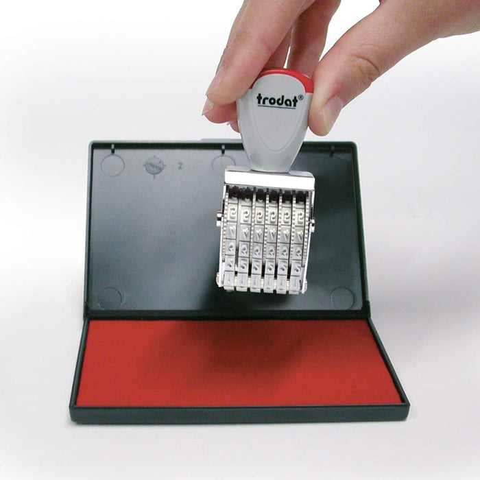 Best Value Trodat 9053 Large Stamp Pad For Tradtional Rubber Stamps - 158 x 90 mm - Red