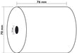 Best Value Exacompta Cash Register Receipt Roll, 76 mm x 60 mm