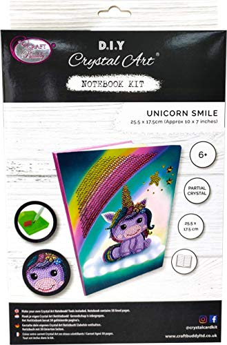 Crystal Art Unicorn Smile Notebook CANJ-3