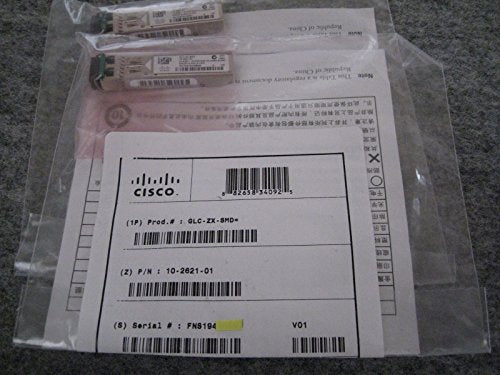 Cisco - SFP (mini-GBIC) transceiver module - GigE - 1000Base-ZX - LC/PC single-mode - up to 70 km - 1550 nm