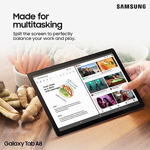 Samsung Galaxy Tab A8 SMX200 10.5 Inch Tiger 3GB RAM 32GB Storage WiFi 5 802.11ac Android 11 Silver Tablet