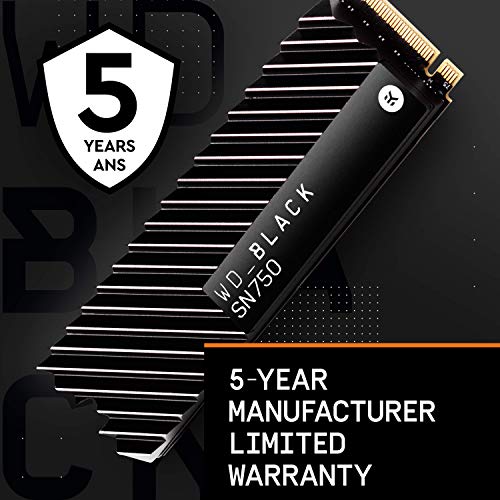 WD SSD 500GB M.2 NVMe Black SN750 Heatsink