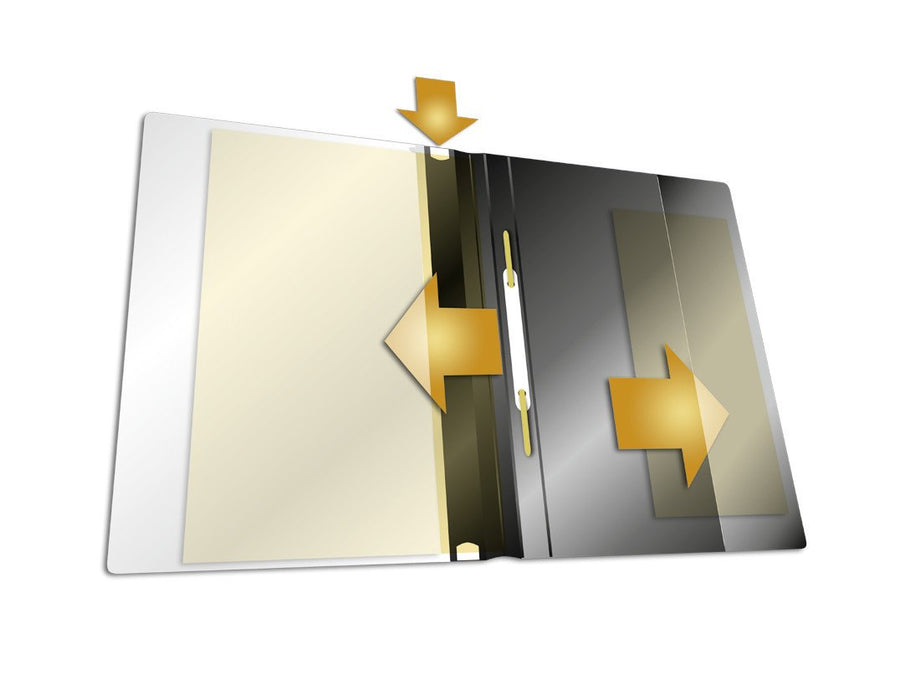 Best Value Durable Filing PVC Folder with Clear A4 Title Pocket - White, Pack of 25