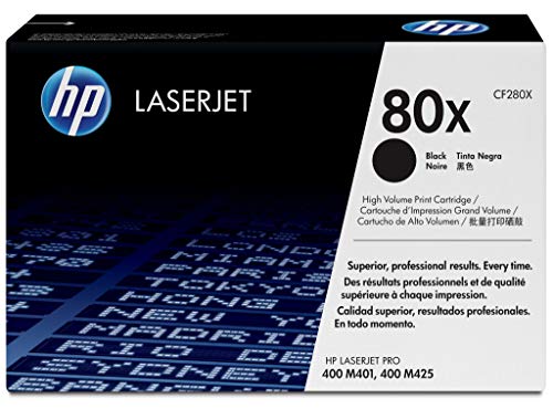 HP 80x - CF280X - 1 x Black - Toner cartridge - High Yield - For LaserJet Pro 400, 400 M401a, 400 M401d, 400 M401dn, 400 M401dne, 400 M401dw, 400 M401n