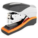 Rexel Optima 40 Compact Flat Clinch Stapler 2103357 Half Strip Silver, Orange 40 Sheets Optima 26/6 Metal, Plastic