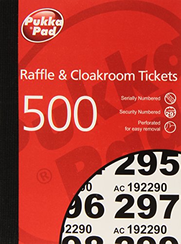 Best Value Pukka Pads RAF500 Value Cloakroom 1-500 Numbered Raffle Ticket Book (Pack of 6)