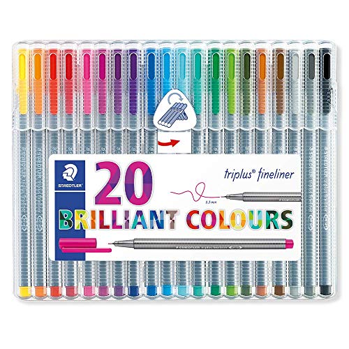 Best Value Staedtler 0.3 mm Triplus Fineliner Pen - Assorted Colours (Pack of 20)