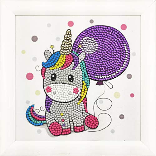 Crystal Art Unicorn Balloon 16 x 16cm Frameable Kit CAFBL-1
