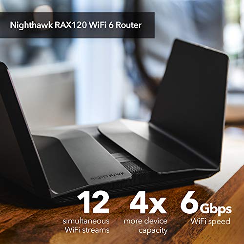 NETGEAR Nighthawk RAX120 - Wireless router - 5-port switch - GigE, 5 GigE, 2.5 GigE - 802.11a/b/g/n/ac/ax - Dual Band