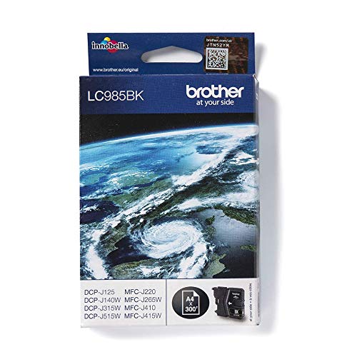 Brother LC985BK - Black - original - ink cartridge - for Brother DCP-J125, DCP-J140, DCP-J315, DCP-J515, MFC-J220, MFC-J265, MFC-J410, MFC-J415