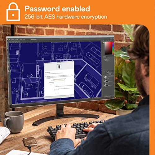 WD My Passport SSD WDBAGF5000AGD - Solid state drive - encrypted - 500 GB - external (portable) - USB 3.2 Gen 2 (USB-C connector) - 256-bit AES - gold