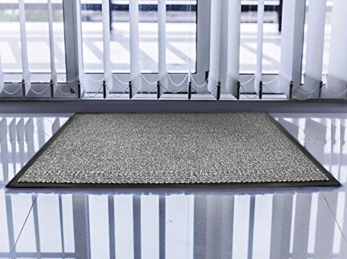 Doortex Advantagemat Dirt Trapping Mat Indoor Use 100% Polypropylene Fibres Anti Slip Vinyl Backing 120 x 180cm Mottled Black White FC49180DCBWV