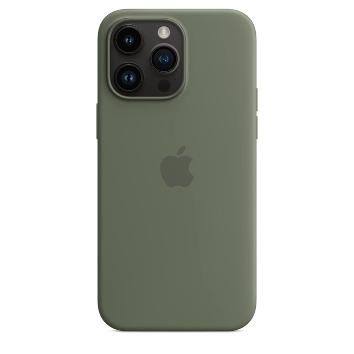 Apple - Back cover for mobile phone - MagSafe compatibility - silicone - olive - for iPhone 14 Pro Max