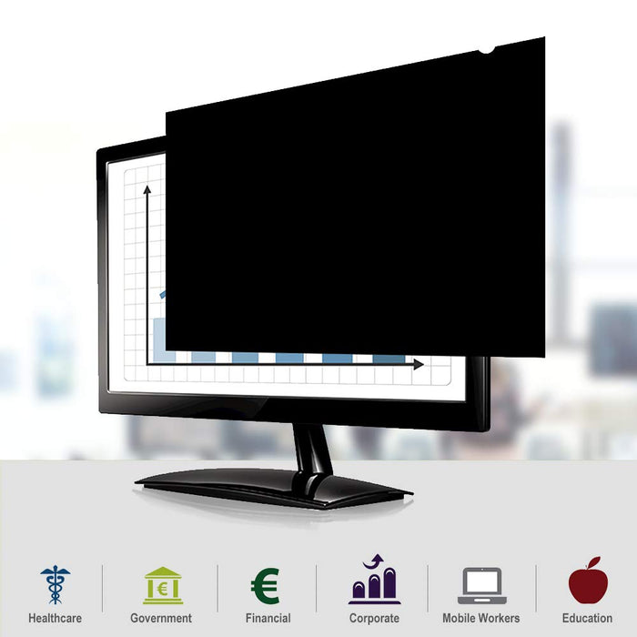 Best Value Fellowes PrivaScreen Anti Glare Privacy Filter and Screen Protector for Monitor/Computer, 22 Inches 16:10 Widescreen Easy Attach and Removal with Quick Reveal Tabs, Black